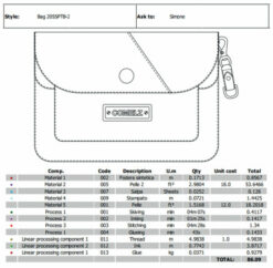 Comelz cad cleopatra for leather goods